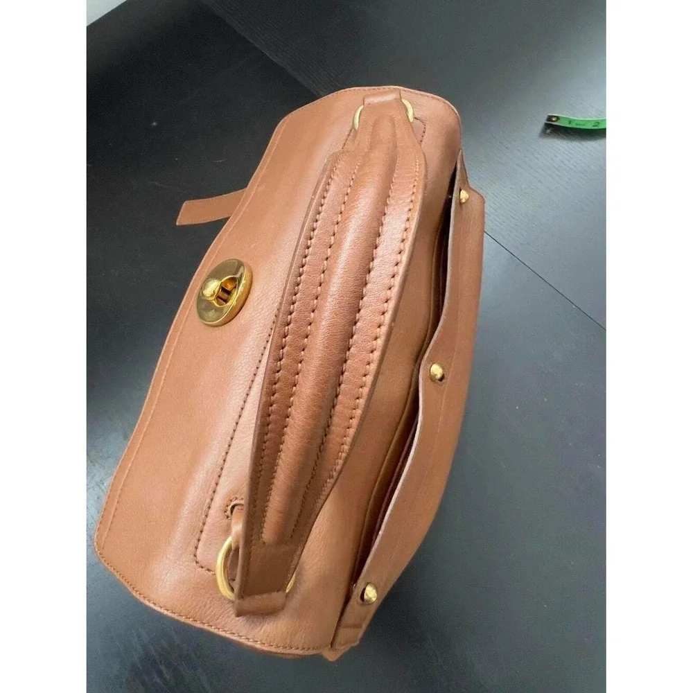 Yves Saint Laurent Muse Two Satchel Tan Leather Gold Hardware Medium